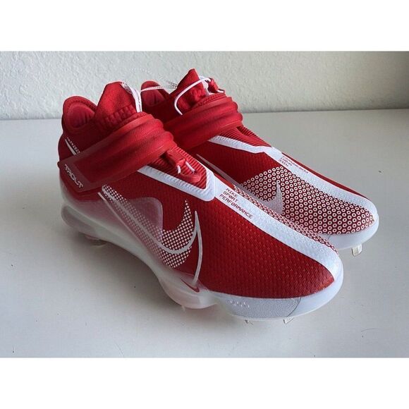 Nike Force Zoom Mike Trout 7 Baseball Cleats Red White CI3134-602 Men Size 14 - Picture 1 of 10